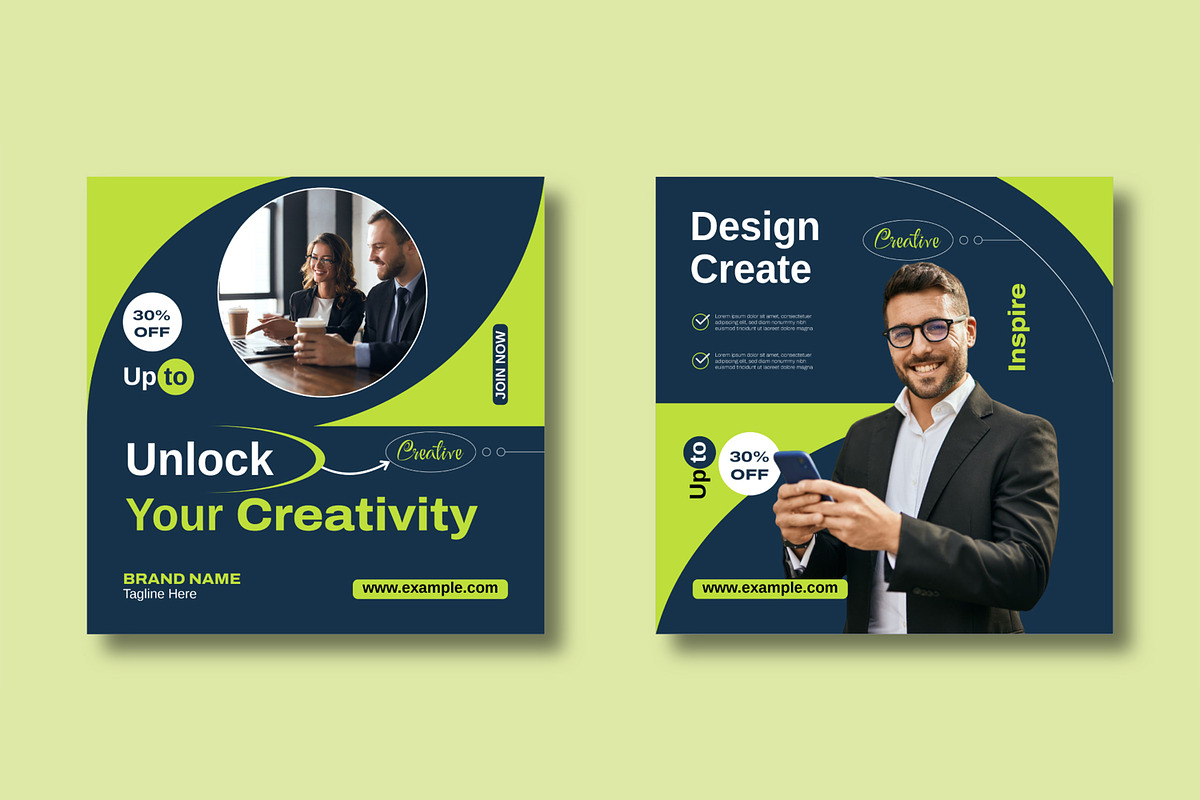 Creative Workshop Promo Social Media, a Social Media Template by MightyDesign (Photo 3 of 8)