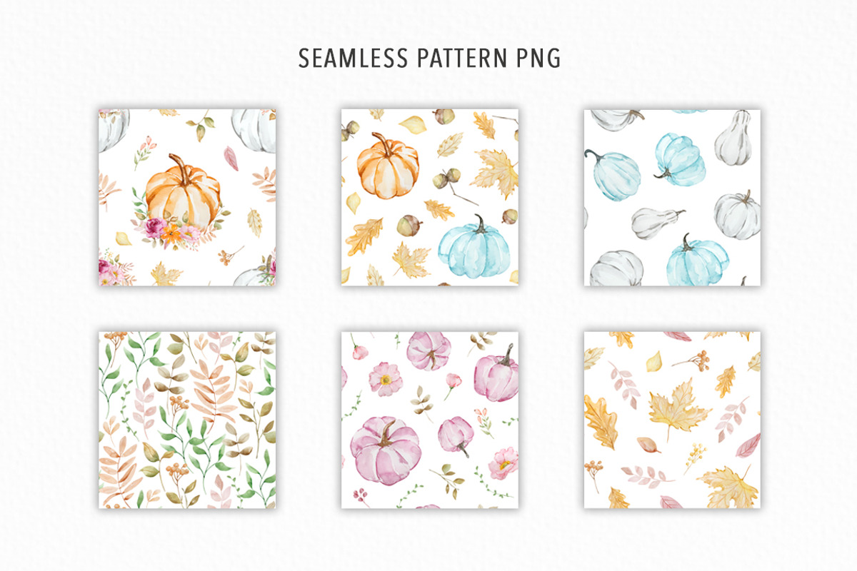 Watercolor Pastel Pumpkins Clipart, a Seasonal Illustration by SvetaArtStore (Photo 15 of 16)
