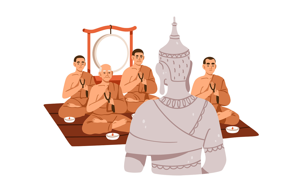 Religious people praying set, a Person Illustration by Good Studio (Photo 3 of 7)