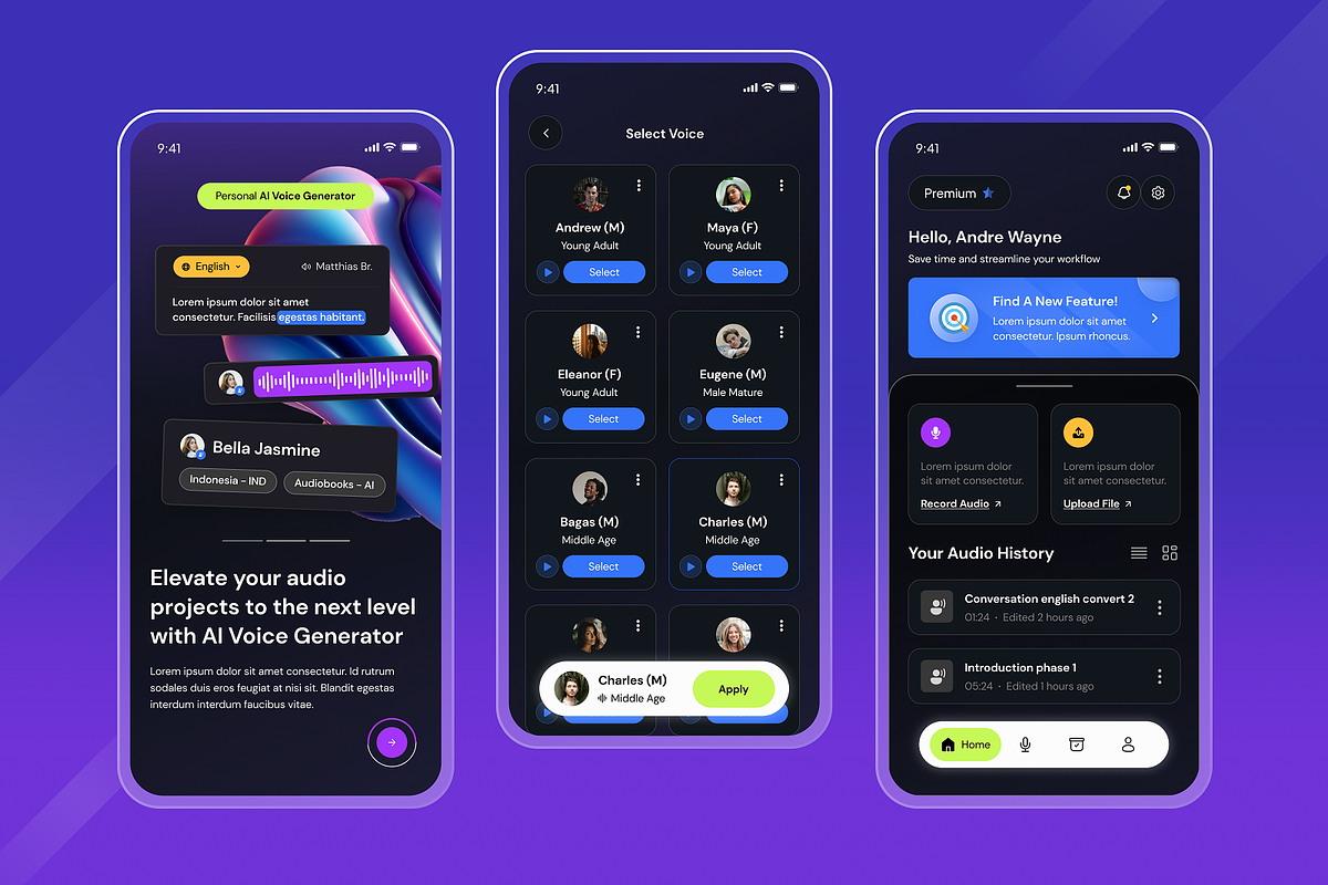 VoxCraft - AI Voice Generator Apps, an App Template by SquidPixey (Photo 4 of 5)