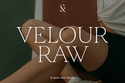 Velour Raw - 6 font famliy, a Serif Font by Silktype (Thumbnail 1 of 11)