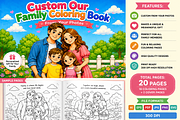 Custom Our Family Coloring Book, an Education Illustration by Design Zone (Thumbnail 4 of 5)