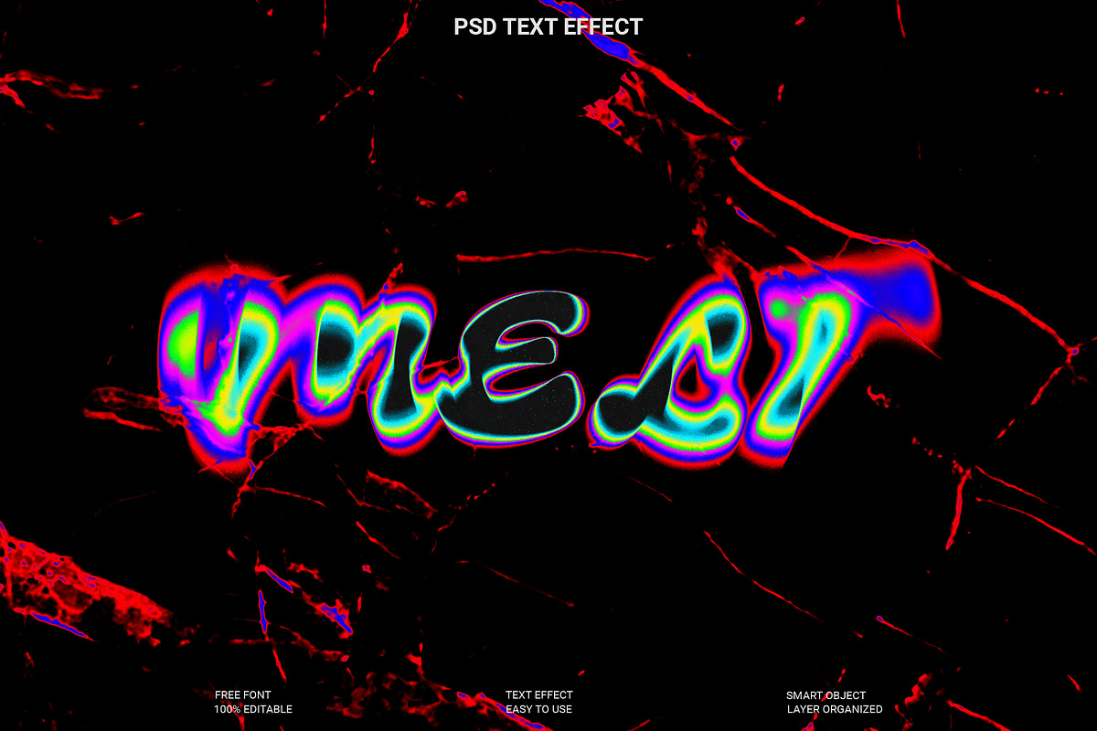 Psychedelic Photoshop Text Effect, a Layer Style Add-On by Imamul001