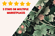 William Morris Geranium Seamless, a Pattern Graphic by PrintablesByFranklyn (Thumbnail 4 of 10)