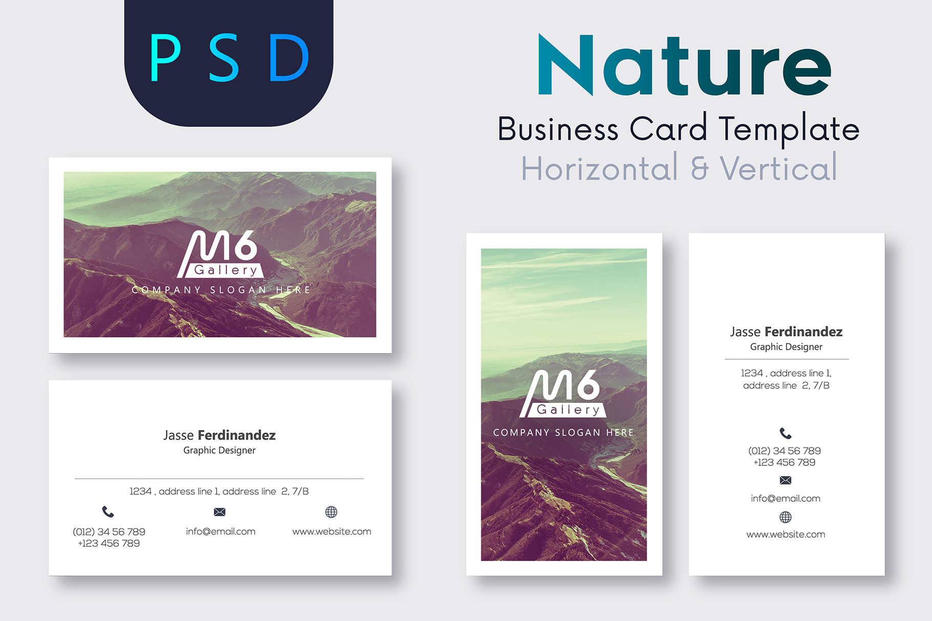 Nature Business Card Template- S37, a Business Card Template by M6 Gallery