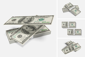 Cash Money Mockup, a Print Template by xavier_studio
