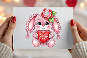 Faux Yarn Valentine Bunny Png, an Illustration by Canvas Craft (Thumbnail 3 of 6)