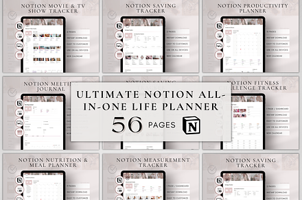 Notion Life Planner Template Bundle
