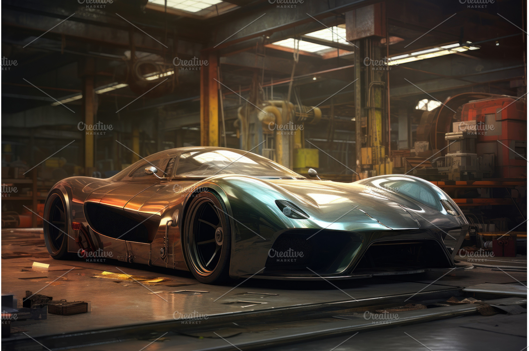 Impervious Modern cars factory, an Industrial Photo by Ylivdesign