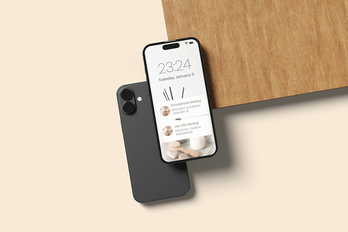 Smartphone Mockup, a Mockup by ianmikraz (Photo 2 of 5)