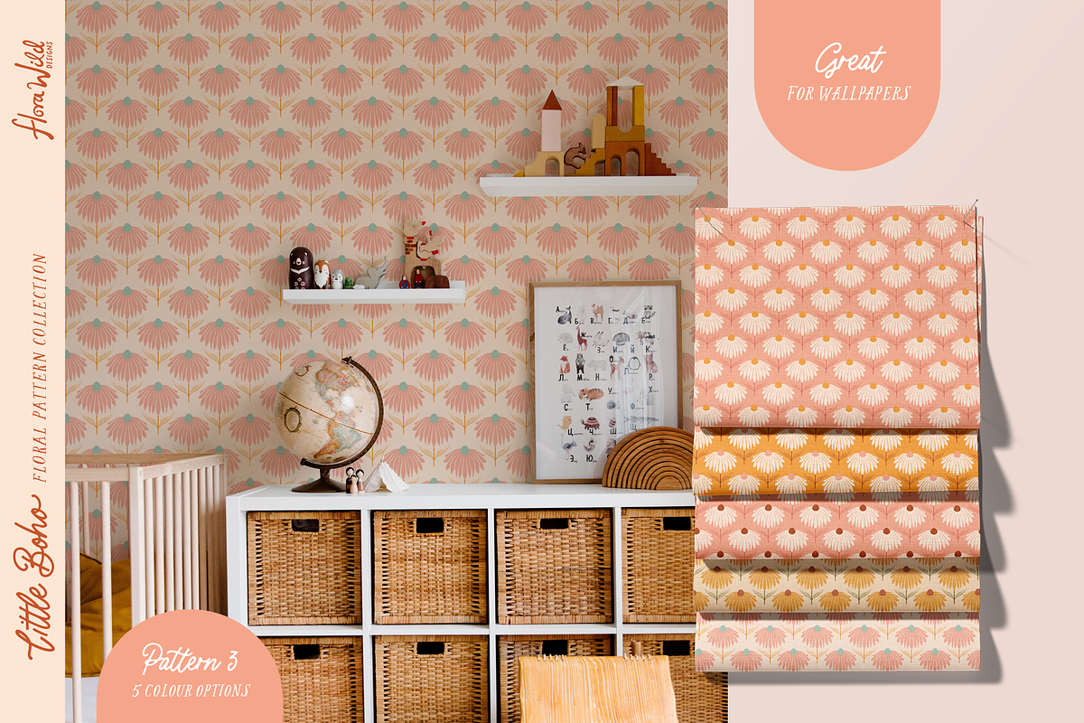 Little Boho Floral Patterns - VECTOR, a Pattern Graphic by Flora Wild Designs (Photo 4 of 8)