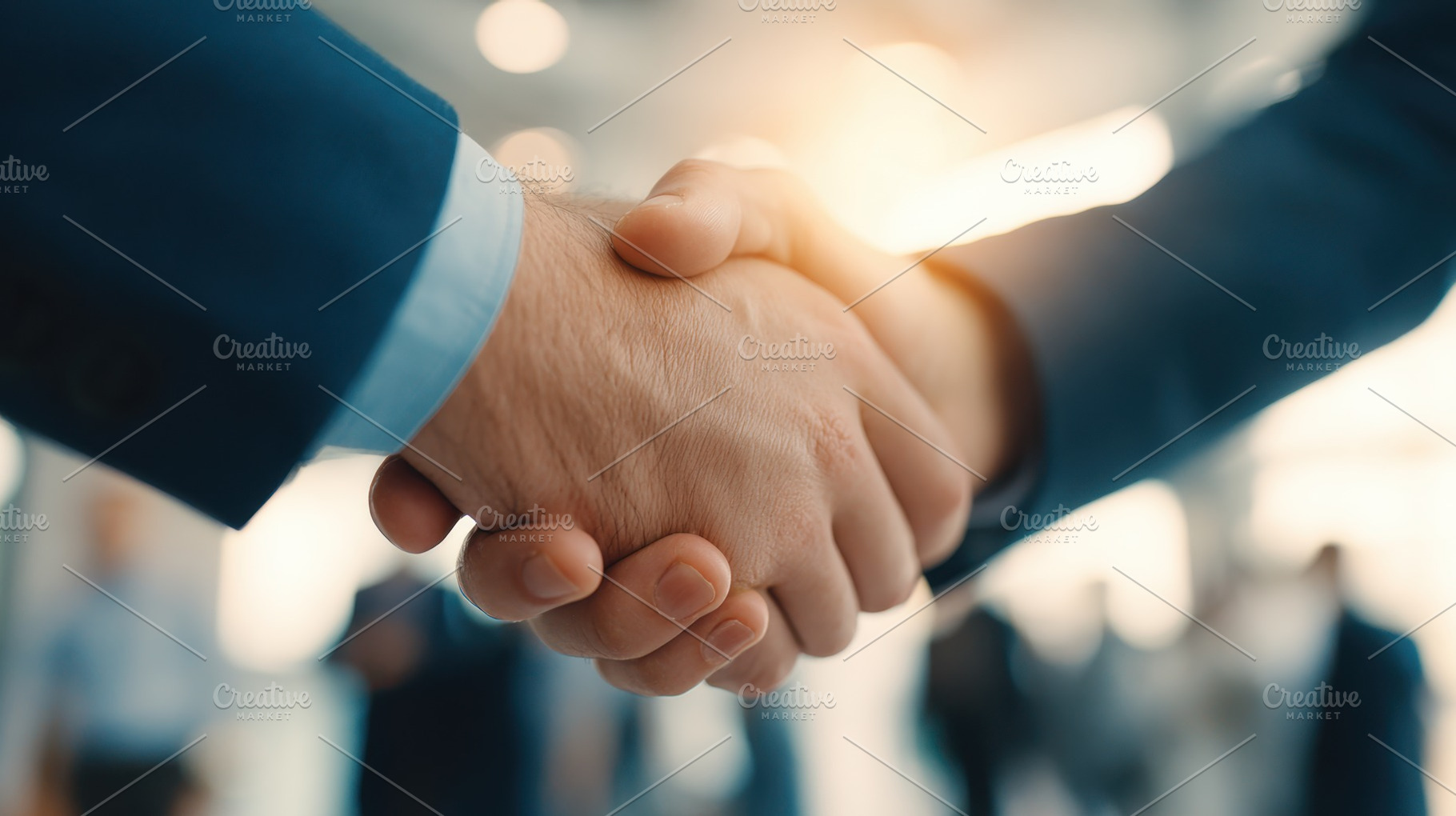 Business people shake hands for deal, a Photo by Beautiful things