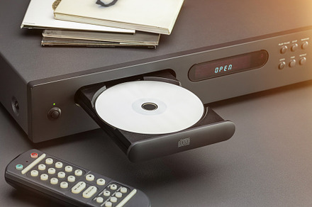 Music player with remote control.