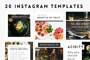 Modern Food Instagram Template Canva, a Social Media Template by Minva Themes (Thumbnail 2 of 3)
