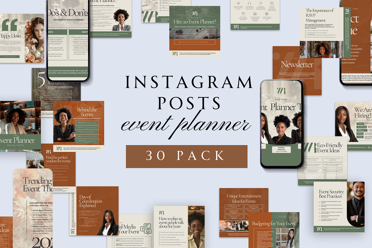 EVENT PLANNER INSTAGRAM POSTS, a Social Media Template by Daring Digies (Photo 2 of 8)