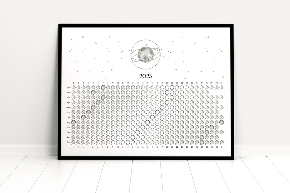 MEGA BUNDLE Moon Calendar 2023, a Stationery Template by land art (Photo 4 of 17)