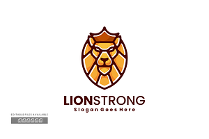 Lion Simple Mascot Logo, a Branding & Logo Template by ivan_artnivora