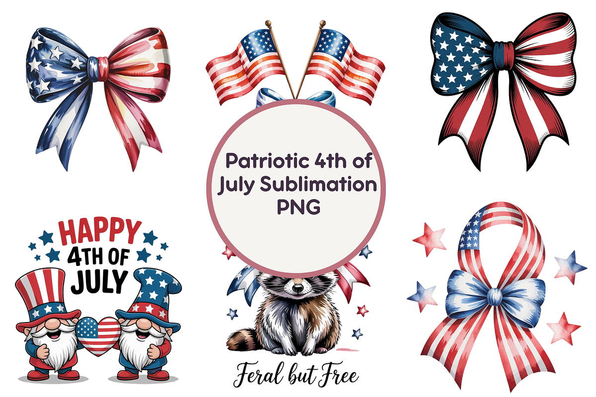 Patriotic 4th of July Sublimation, a Decorative Illustration by Milano Creative (Photo 1 of 4)