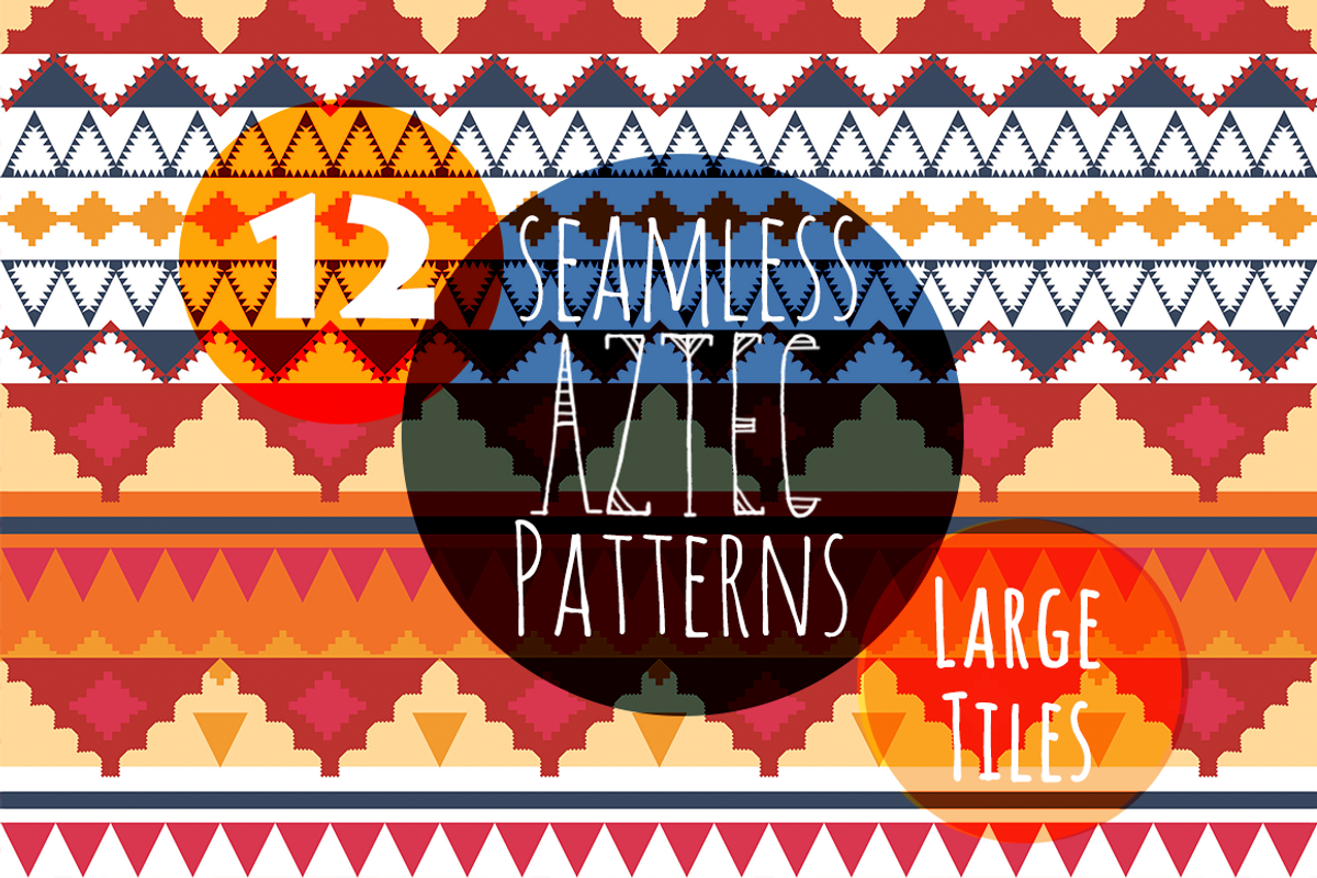 Seamless Aztec Tribal Patterns, a Background Graphic by Digibonbons (Photo 1 of 4)