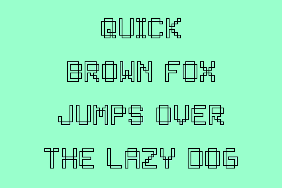 Bitless "Techno Square" Font preview 2