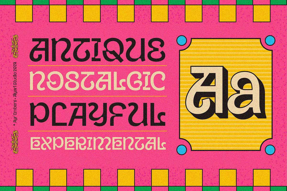 Embers Modern Display, a Symbol Font by Aiyari (Photo 2 of 15)