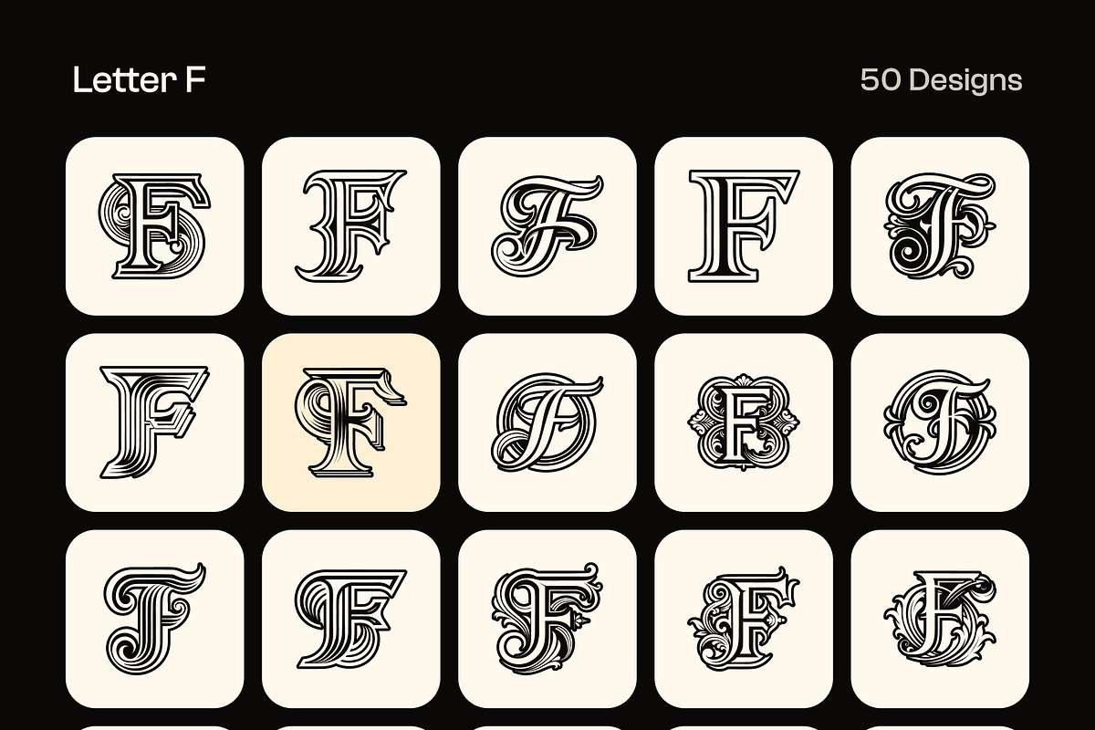 1400 Alphabet Letters Logo, a Solid Icon by Creative Stall (Photo 13 of 34)
