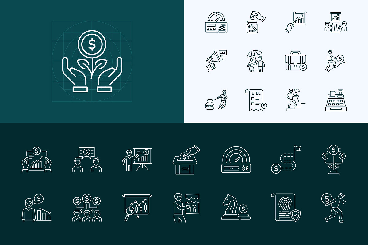 Corporate Finance Icon Set, an Outline Icon by Prosymbols (Photo 5 of 8)
