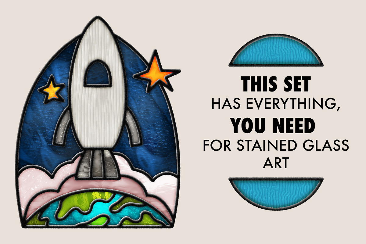 Stained Glass Brushes For Procreate, a Brush Add-On by seamless team (Photo 4 of 11)