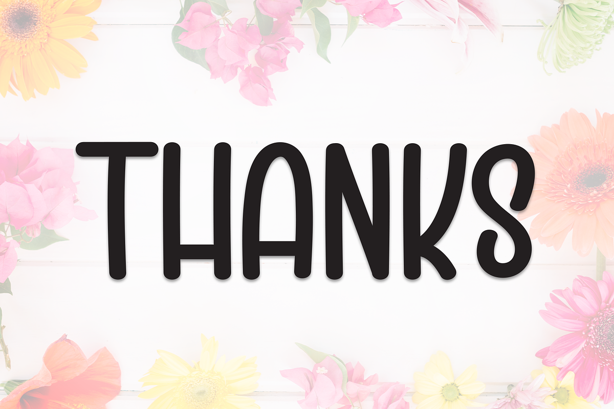 Rainbow Flower | Script Font, a Script Font by Scratchones (Photo 8 of 8)