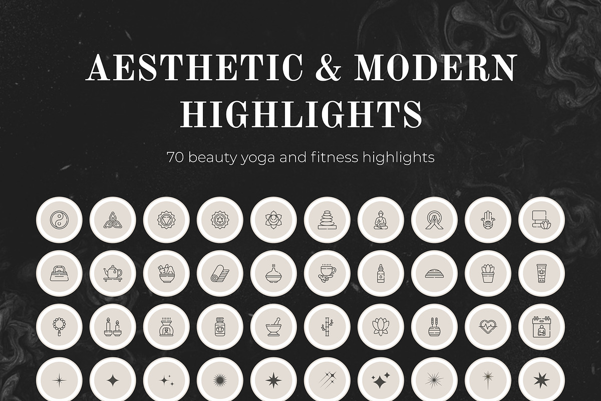 Yoga Instagram Highlight Covers, a Social Media Template by VeliusCreativeStudio (Photo 3 of 9)