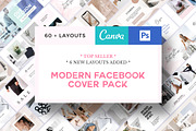 Modern Facebook Cover Pack - Canva, a Social Media Template by Crevo Studio (Thumbnail 1 of 14)