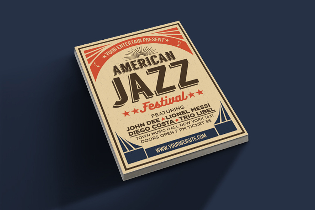 American Jazz Festival, a Flyer Template by Muhamad Iqbal hidayat (Photo 1 of 4)