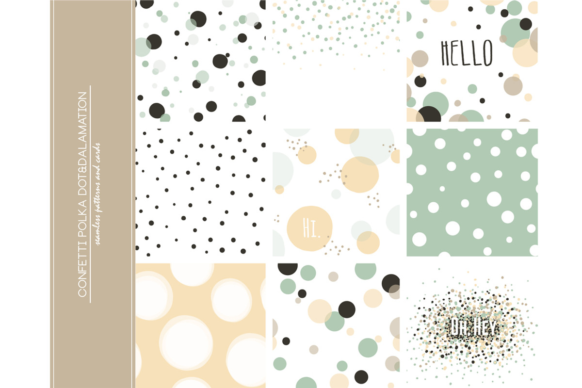 9 Confetti Polka Dot backgrounds, an Illustration by GraphicMarket (Photo 1 of 5)