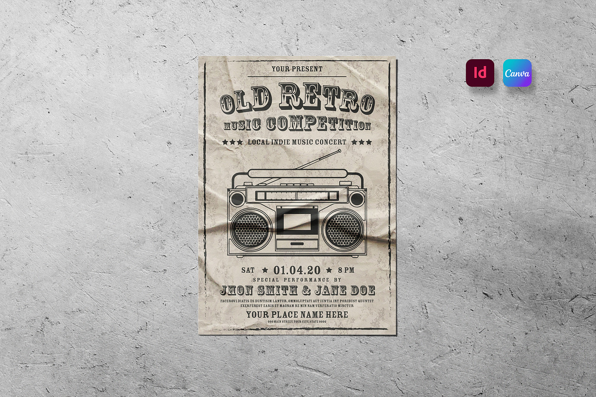 Old Retro Flyer Template