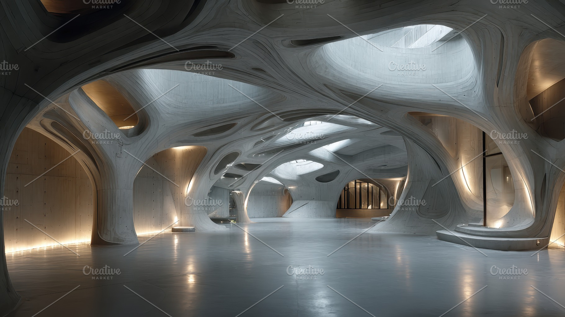 Organic Concrete Architecture Interi, a Photo by Pixeness Studio
