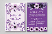 Two Sided Wedding Invitation Card, an Invitation Template by Business Flyers (Thumbnail 2 of 2)