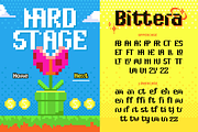 Bittera - Retro 8-bit Pixel, a Sans Serif Font by Artisan Themes (Thumbnail 6 of 11)