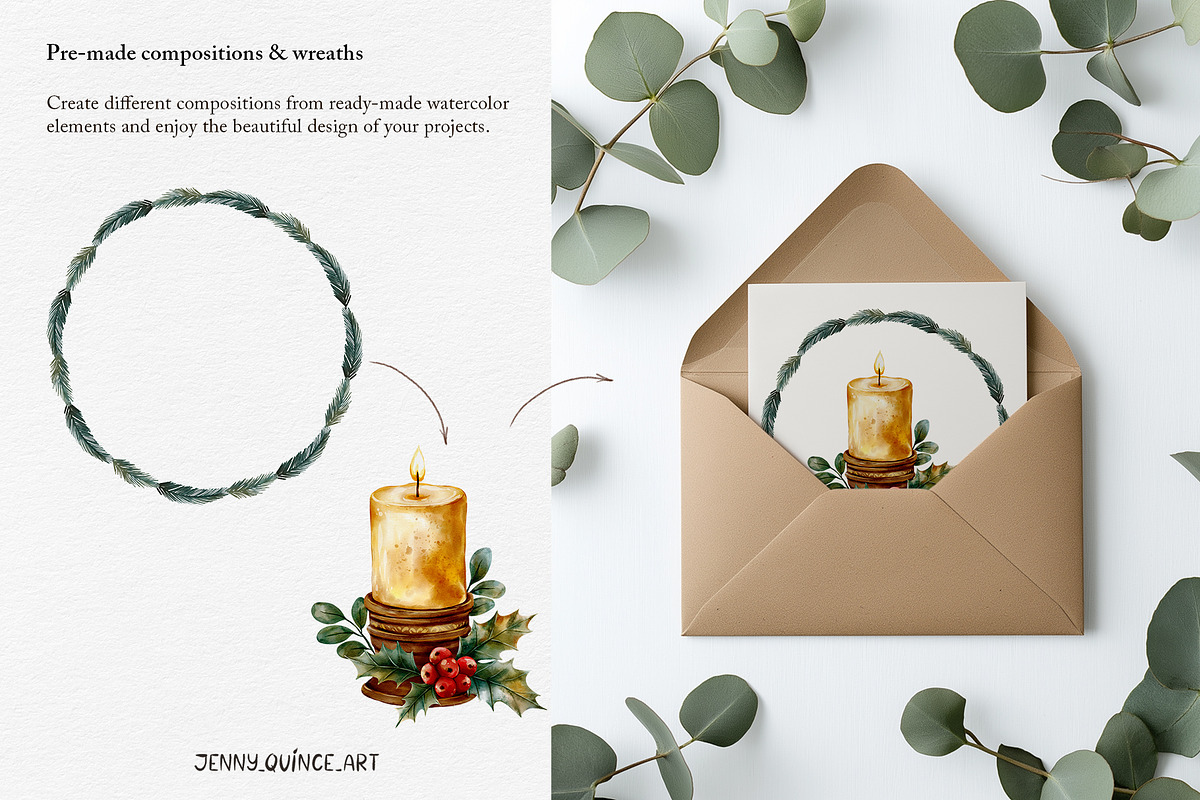 Christmas Holiday Vintage Collection, a Seasonal Illustration by Jenny Quince (Photo 7 of 12)