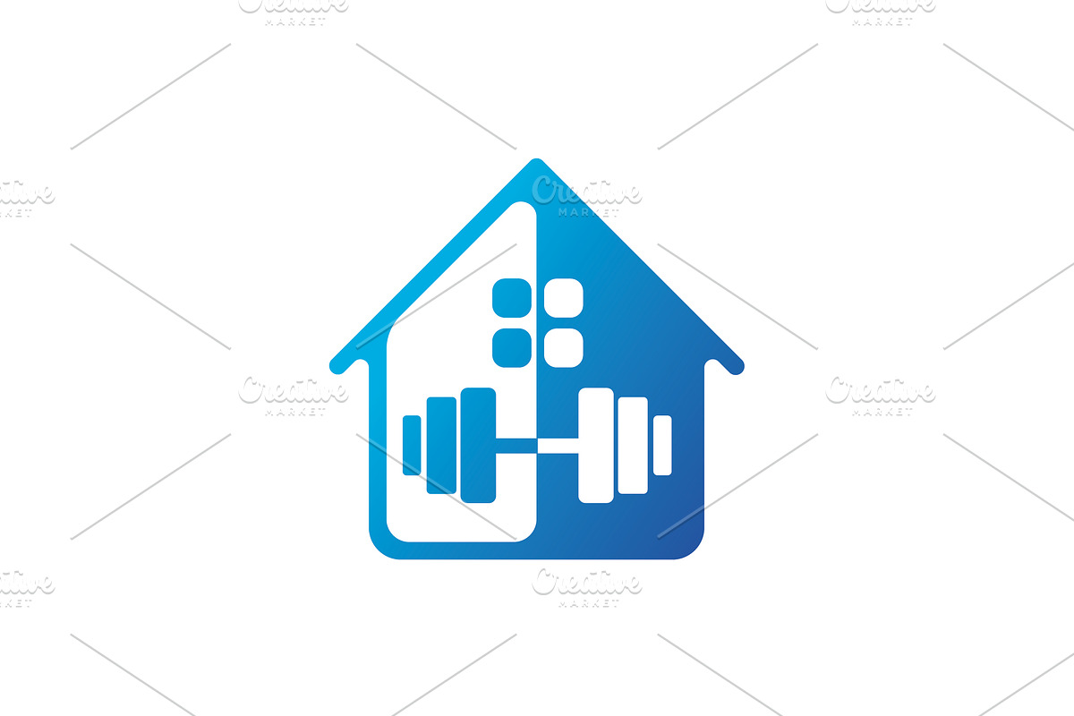 Gym House Simple Logo For Business, a Branding & Logo Template by Logo Loom (Photo 1 of 4)