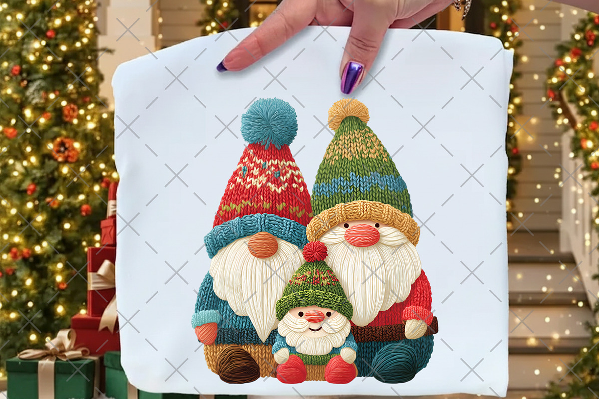 Yarn Crochet Christmas Gnomes PNG, an Illustration by Craft Nest (Photo 3 of 6)