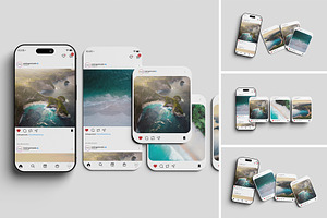 Realistic Social Media Mockup PSD, an Advertising Mockup by MA-KING_ART