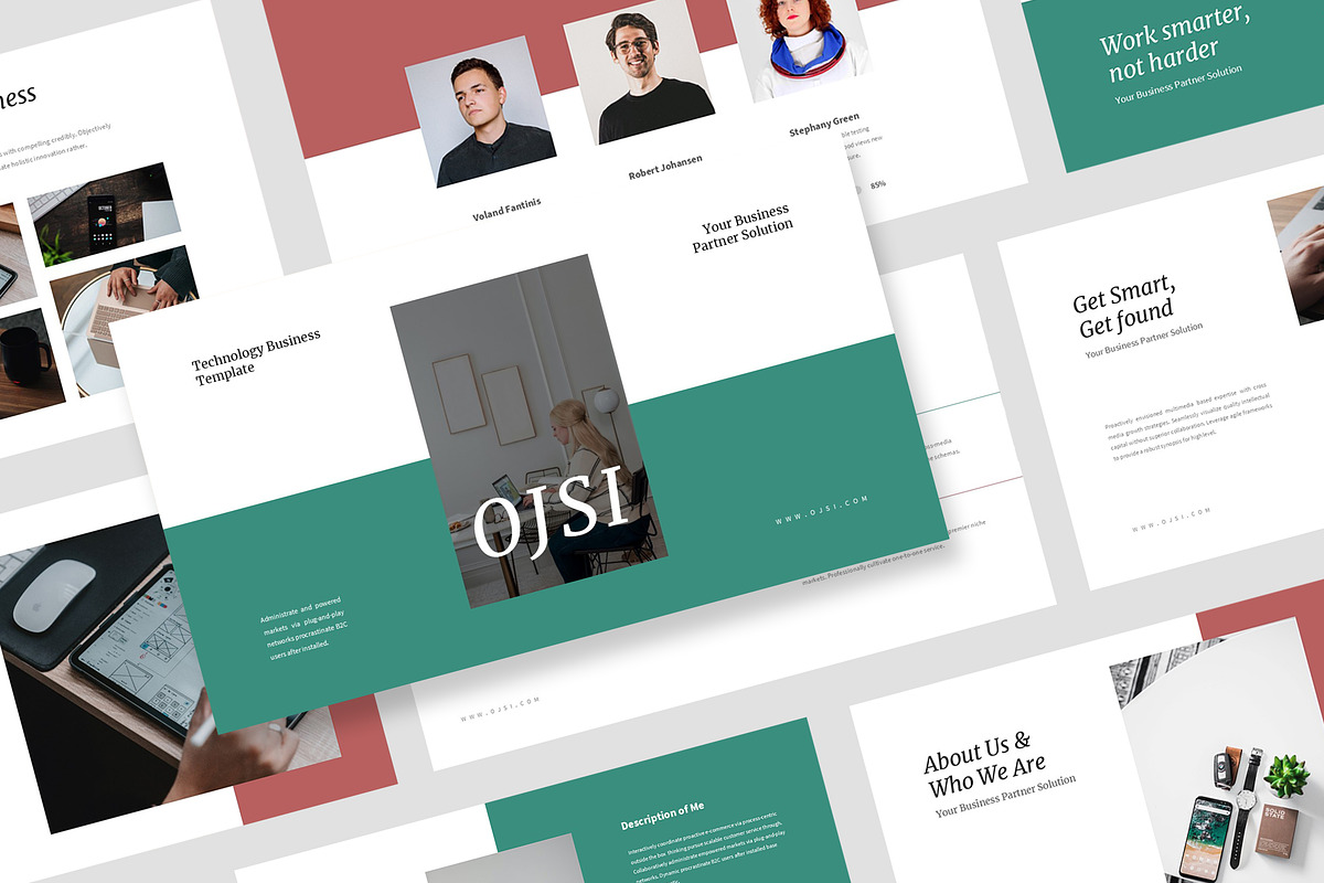 Ojsi : Tech Business Powerpoint, a Presentation Template by Punkl Camp (Photo 1 of 16)