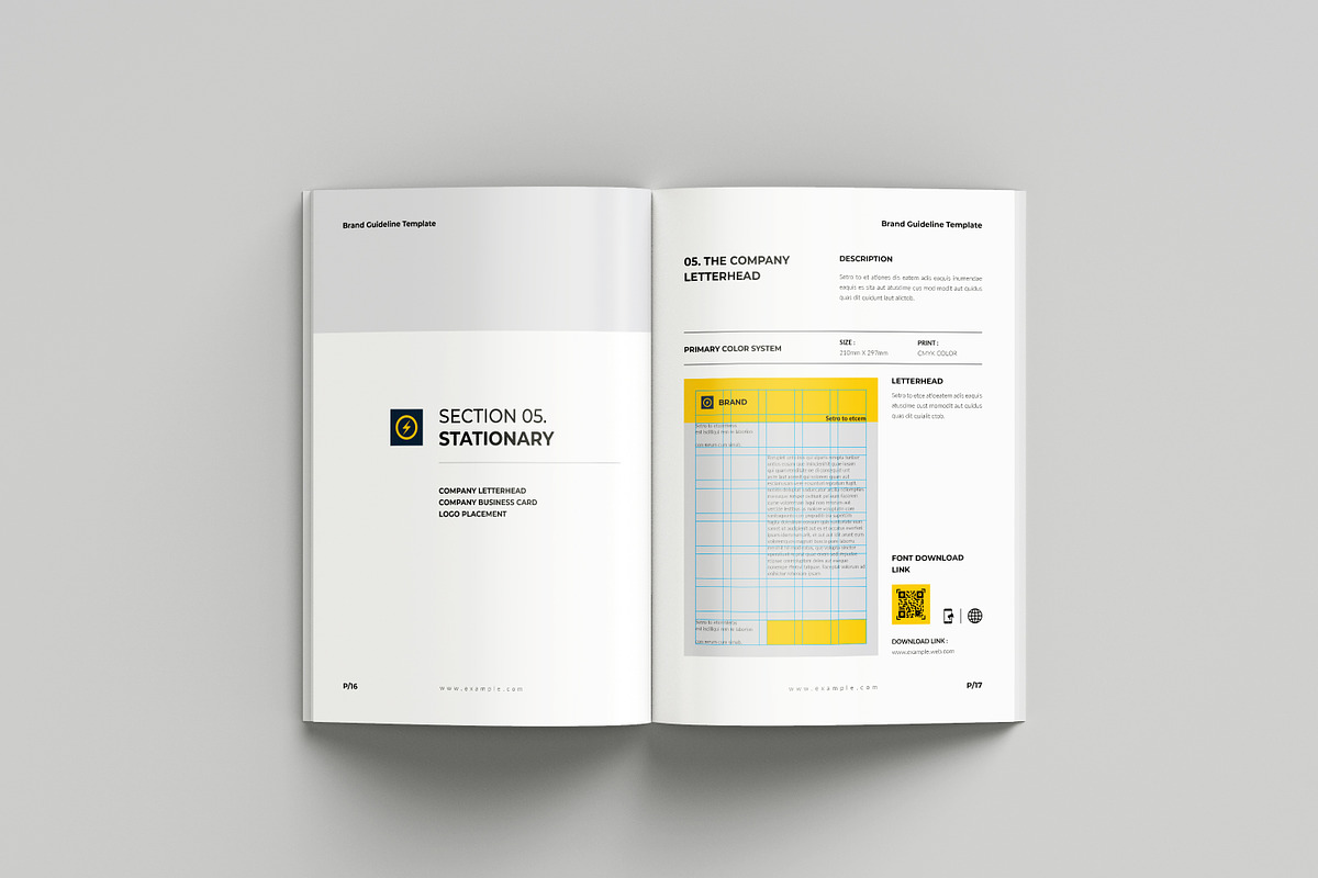 Brand Guideline Template, a Brochure Template by Spark_Creative (Photo 9 of 18)