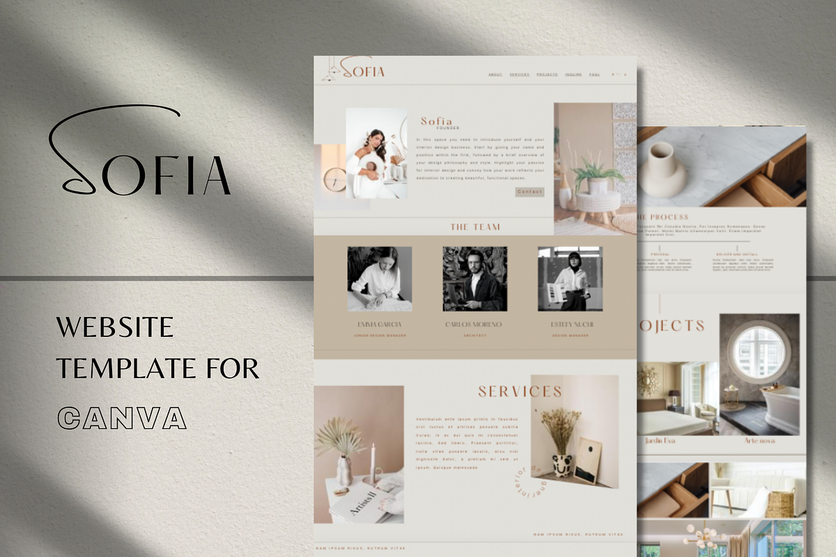 Interior Design Website Template, a Websites & App Template by Prodesign (Photo 1 of 5)