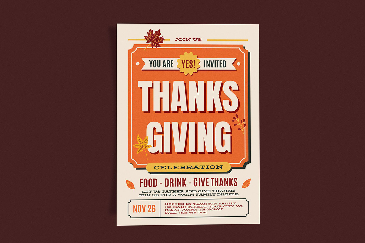 Classic Thanksgiving Celebration, a Flyer Template by Me55enjah Design (Photo 2 of 4)