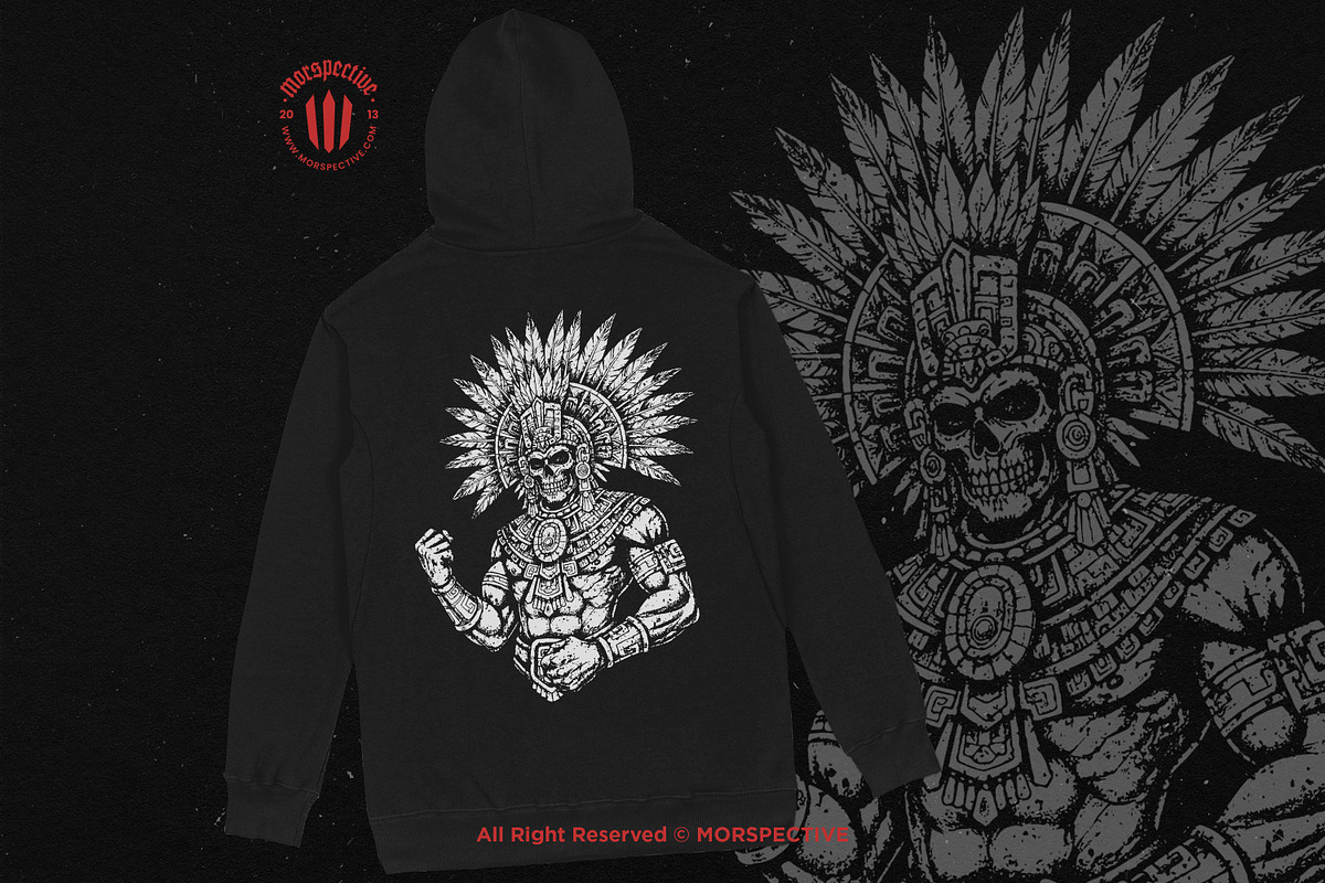 10 Bundle Dark Art Aztec God Warrior, an Illustration by Morspective (Photo 4 of 7)