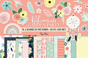 Boho Spring Digital Graphic Bundle