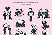 People in Love: Hand-Drawn Line Art, a Person Illustration by Veyla (Thumbnail 3 of 12)