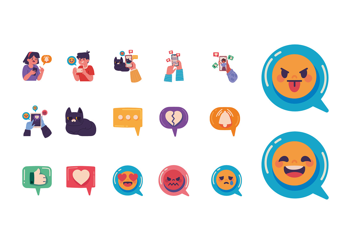 Social Media Addiction Set