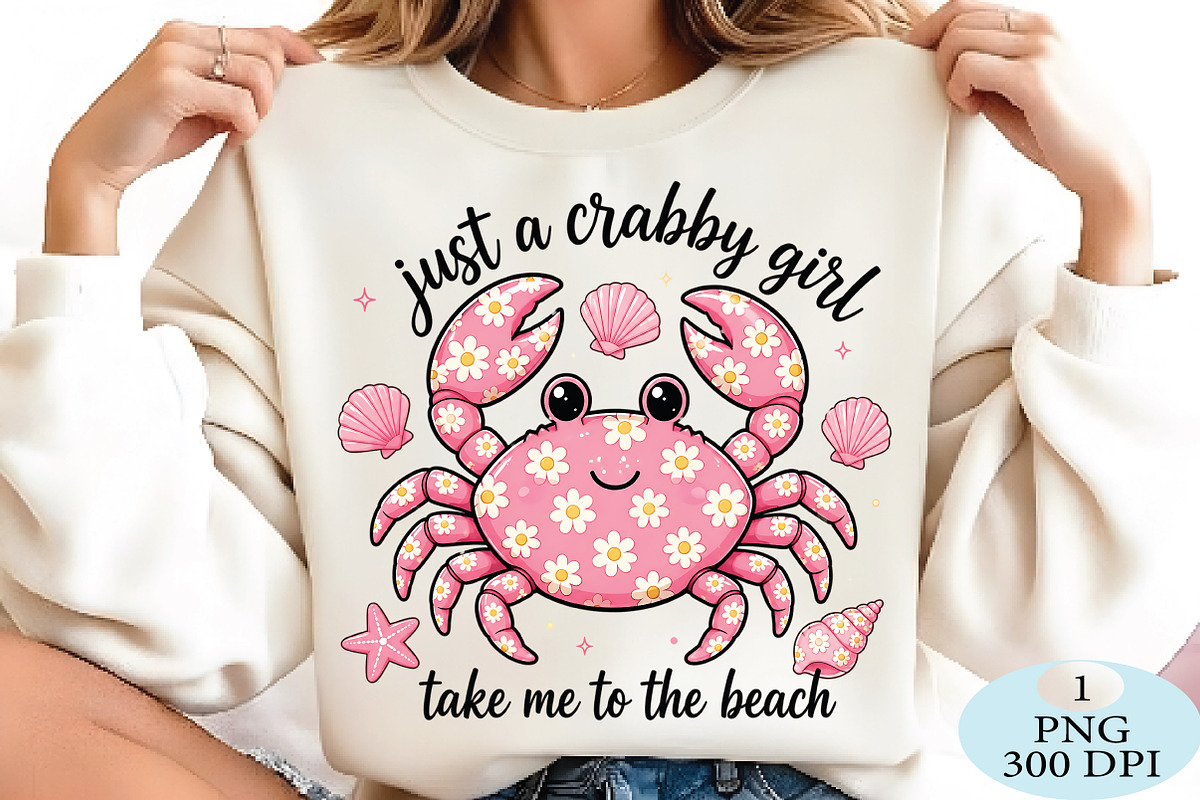 Just a Crabby Girl PNG, a Seasonal Illustration by Daily.Designs (Photo 2 of 5)